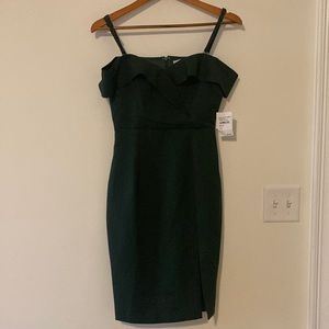 Off the shoulder green dress size small